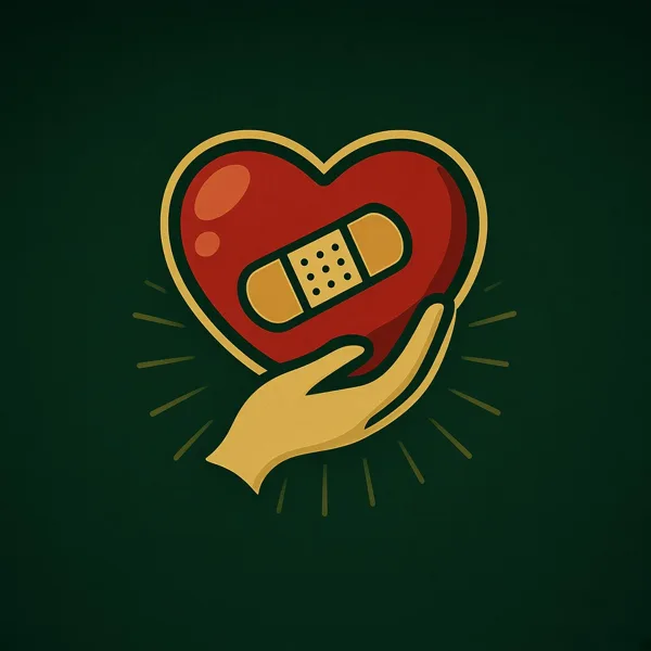 Heart held in a hand